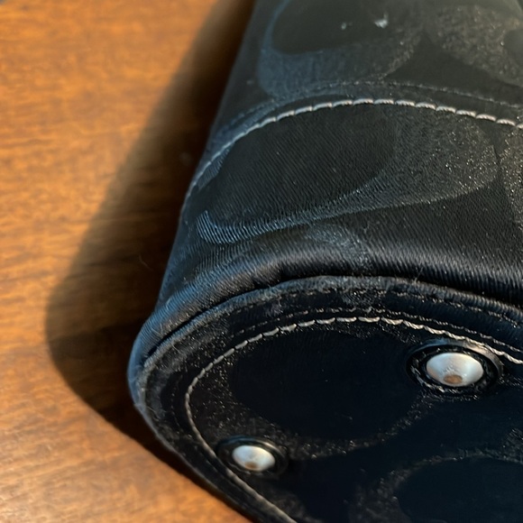 Coach signature Lurex Shoulder bag  tote  canvas/leather  black / black metallic - Picture 13 of 17